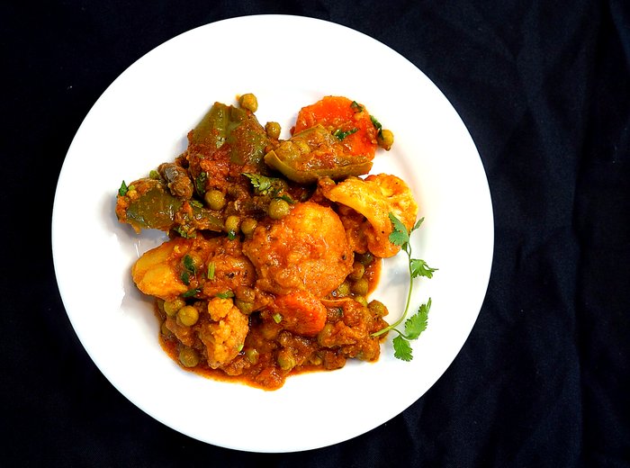 Mixed vegetable curry halal catering dish in Iselin NJ
